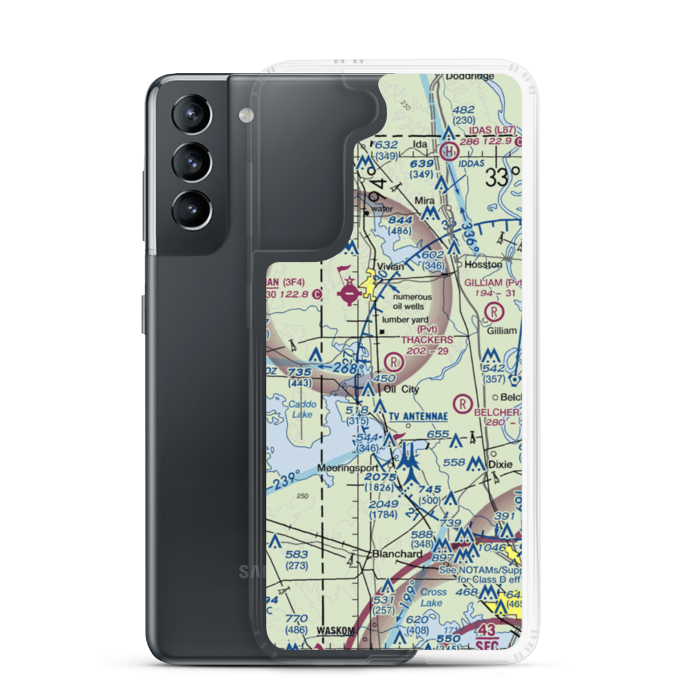 Thackers Airport (5F8) VFR Sectional Samsung Case Samsung Galaxy S21 model shown