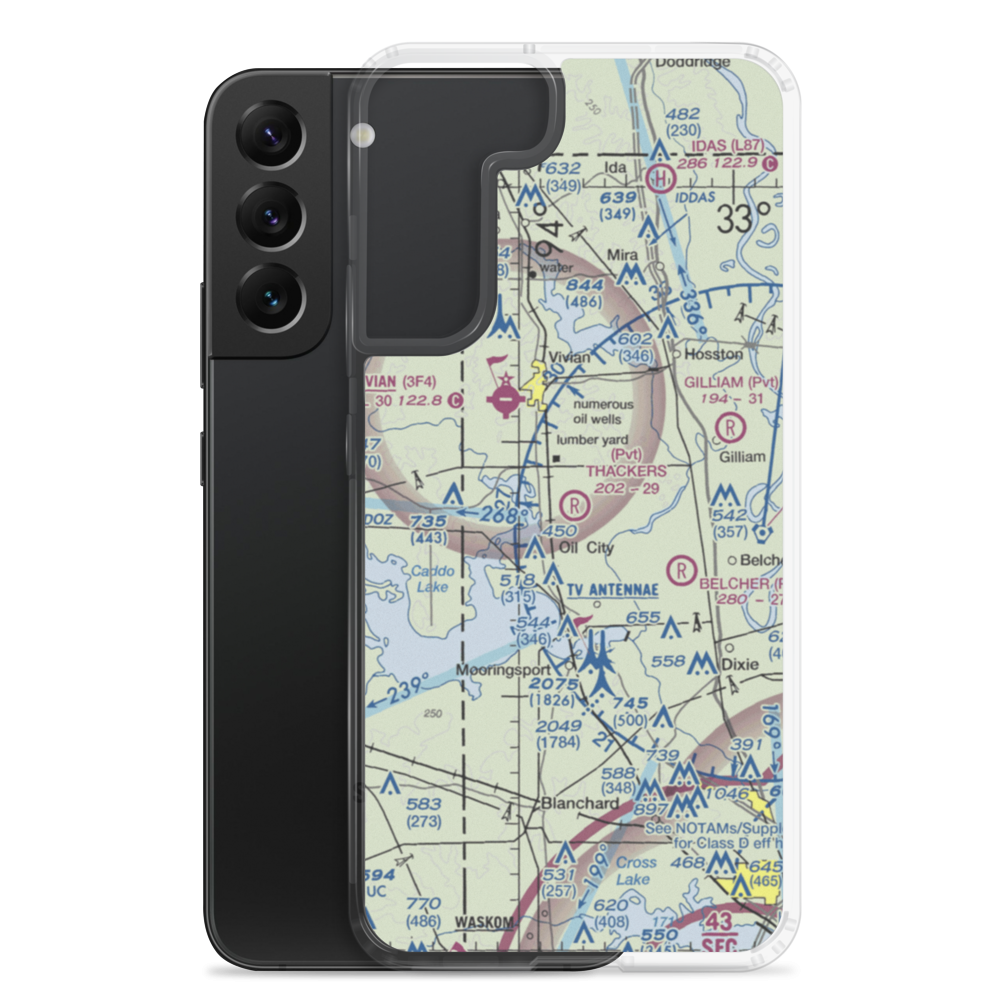 Thackers Airport (5F8) VFR Sectional Samsung Case Samsung Galaxy S22 Plus model shown