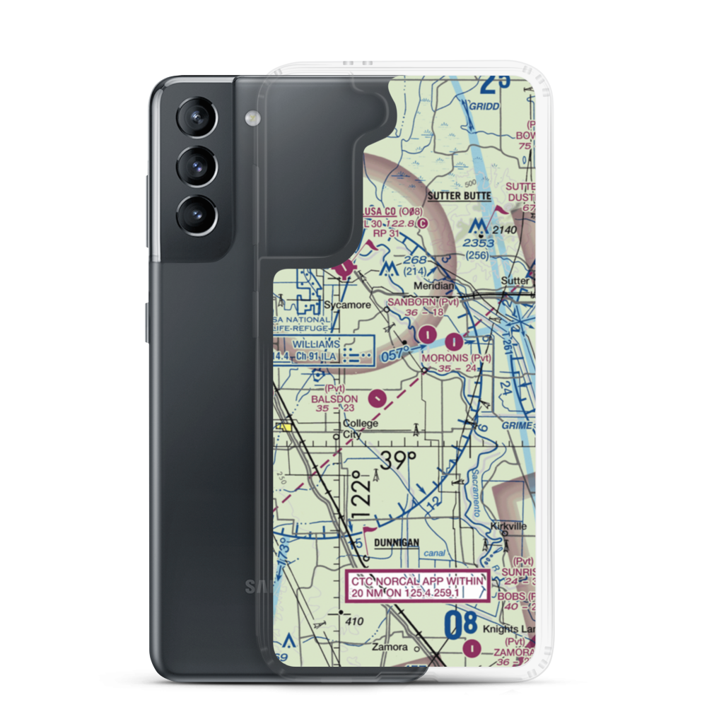 Thayer Aviation Airport (53CN) VFR Sectional Samsung Case Samsung Galaxy S21 model shown