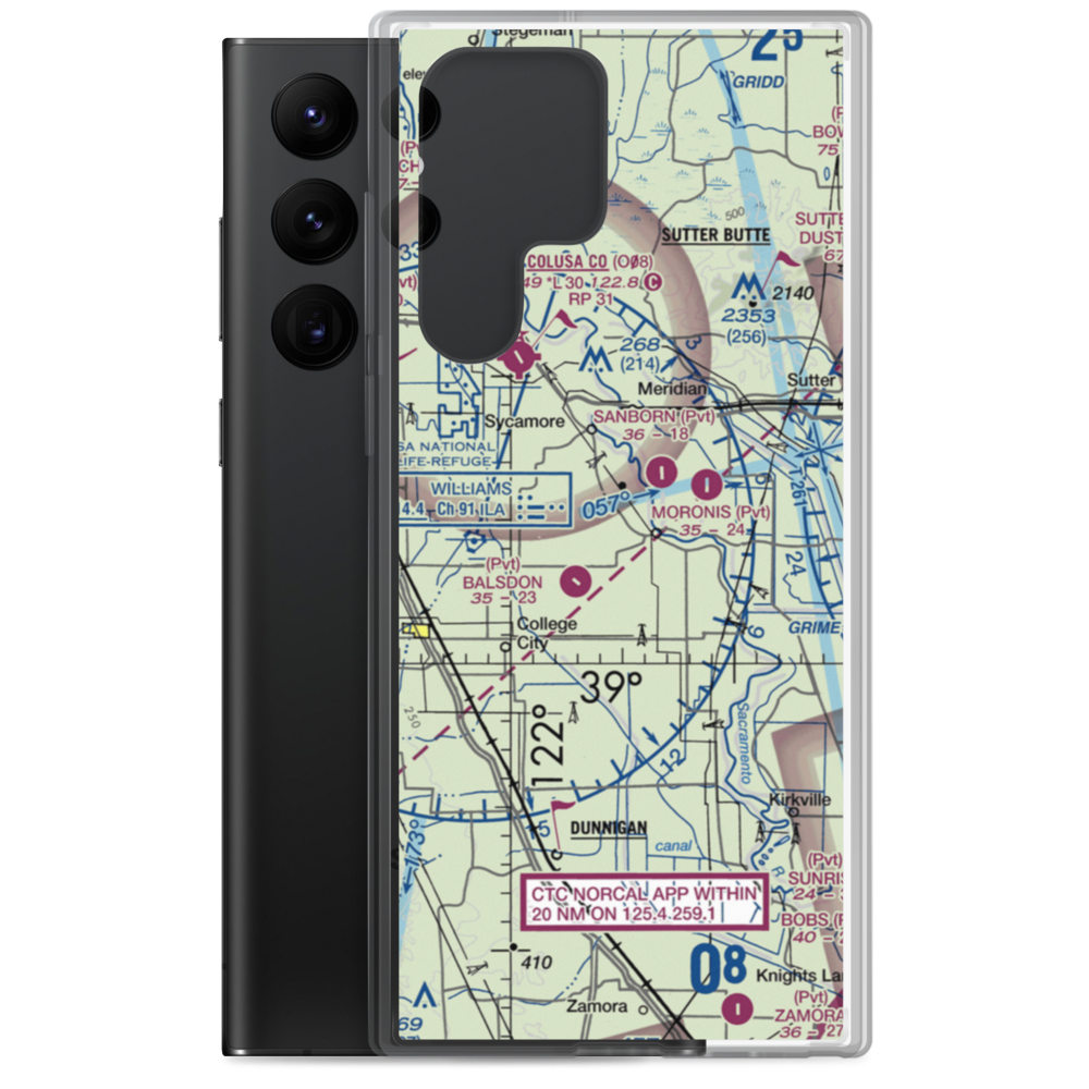 Thayer Aviation Airport (53CN) VFR Sectional Samsung Case Samsung Galaxy S22 Ultra model shown