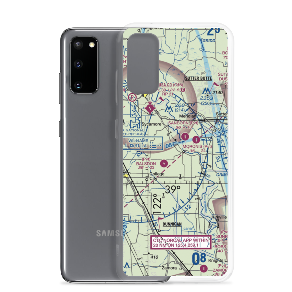 Thayer Aviation Airport (53CN) VFR Sectional Samsung Case Samsung Galaxy S20 model shown
