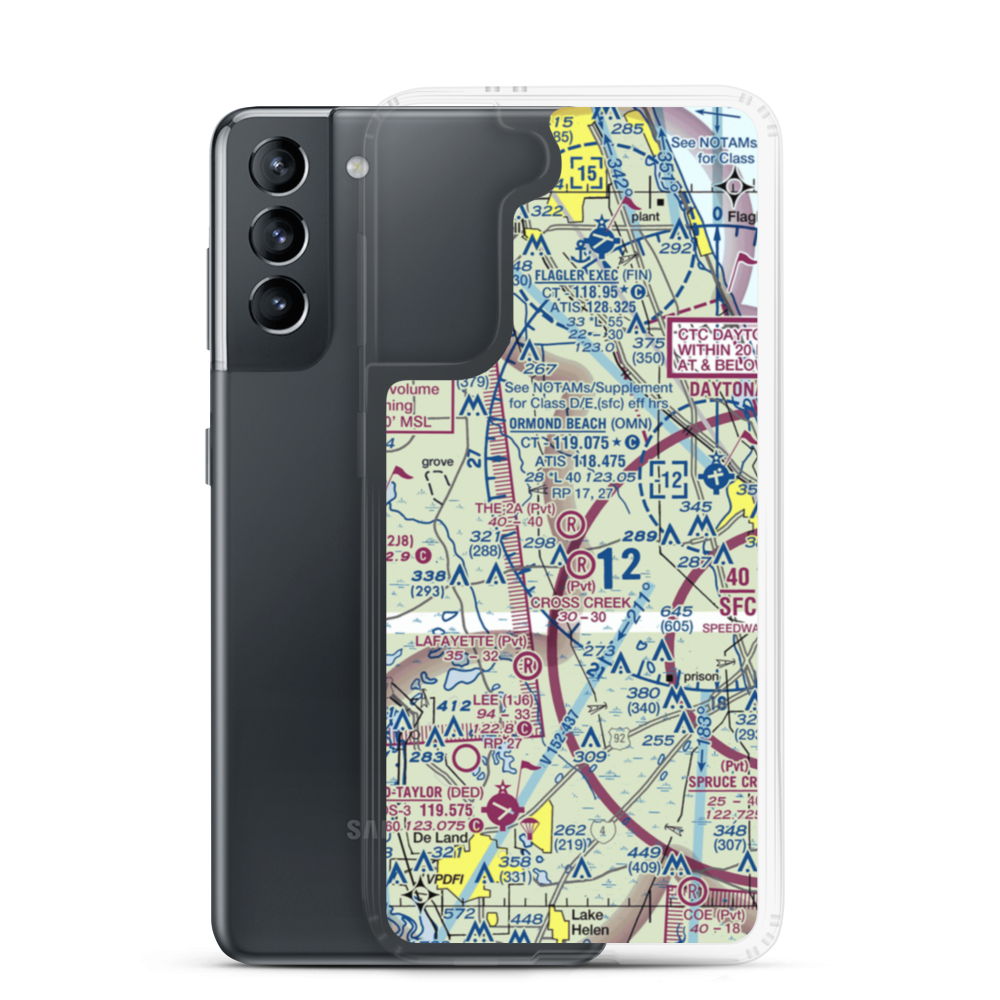 The 2A Ranch Airport (0FD0) VFR Sectional Samsung Case Samsung Galaxy S21 model shown