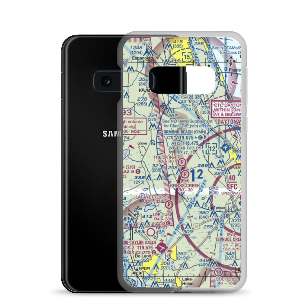 The 2A Ranch Airport (0FD0) VFR Sectional Samsung Case Samsung Galaxy S10e model shown