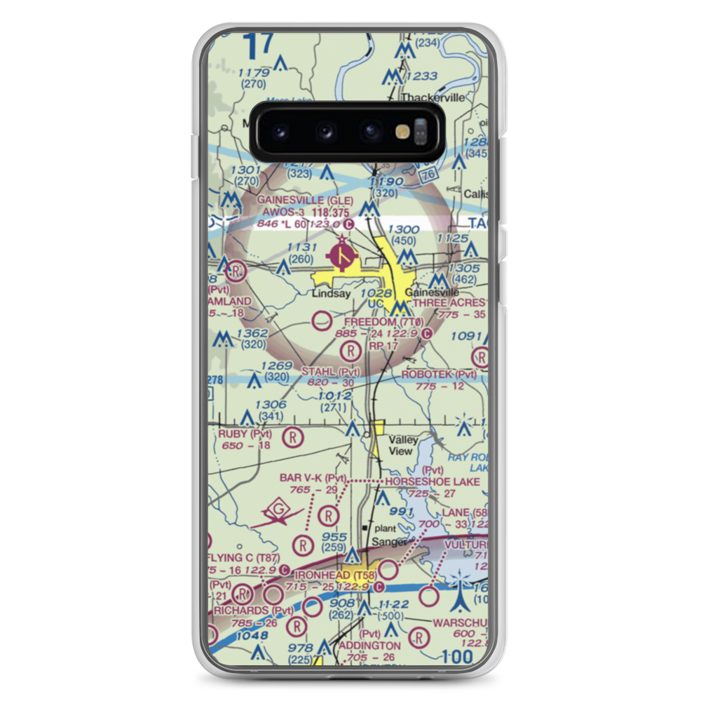 The 88 Airport (XS62) VFR Sectional Samsung Case Samsung Galaxy S10+ model shown