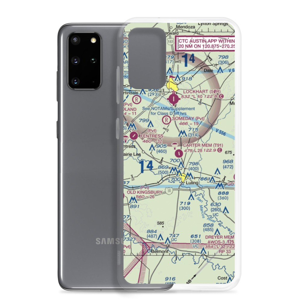 The Carter Memorial Airport (T91) VFR Sectional Samsung Case Samsung Galaxy S20 Plus model shown