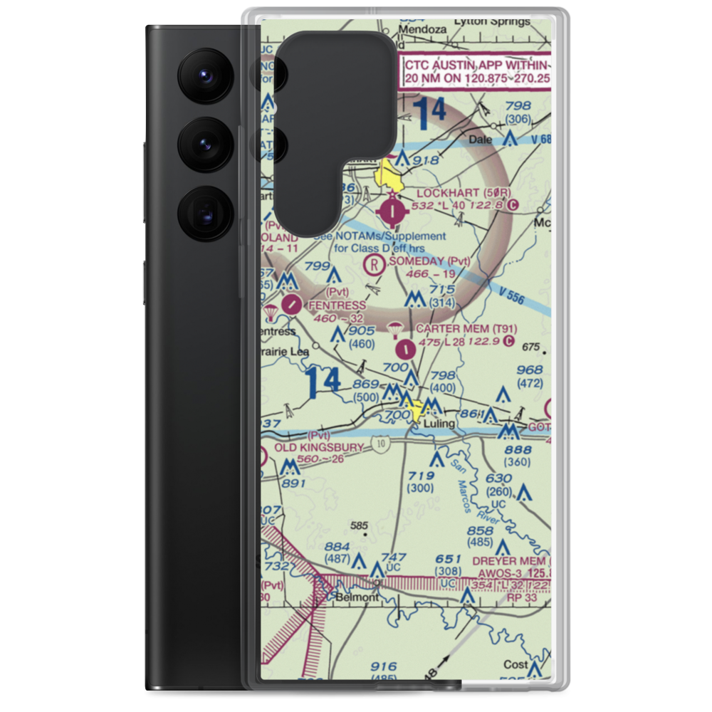 The Carter Memorial Airport (T91) VFR Sectional Samsung Case Samsung Galaxy S22 Ultra model shown