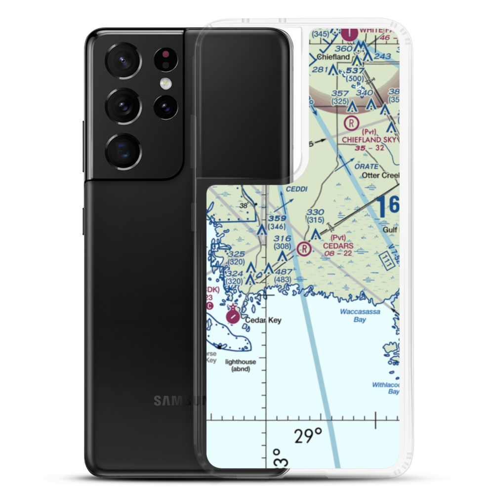 The Cedars Airfield (FA71) VFR Sectional Samsung Case Samsung Galaxy S21 Ultra model shown
