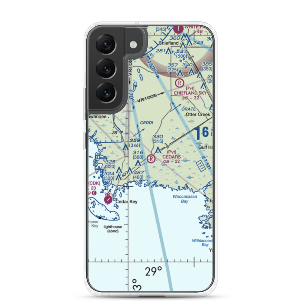 The Cedars Airfield (FA71) VFR Sectional Samsung Case Samsung Galaxy S22 Plus model shown