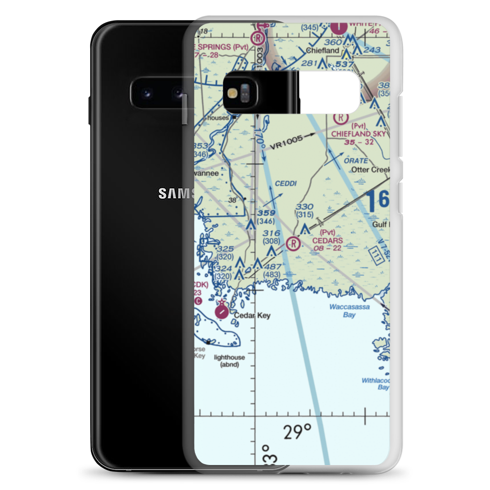 The Cedars Airfield (FA71) VFR Sectional Samsung Case Samsung Galaxy S10+ model shown