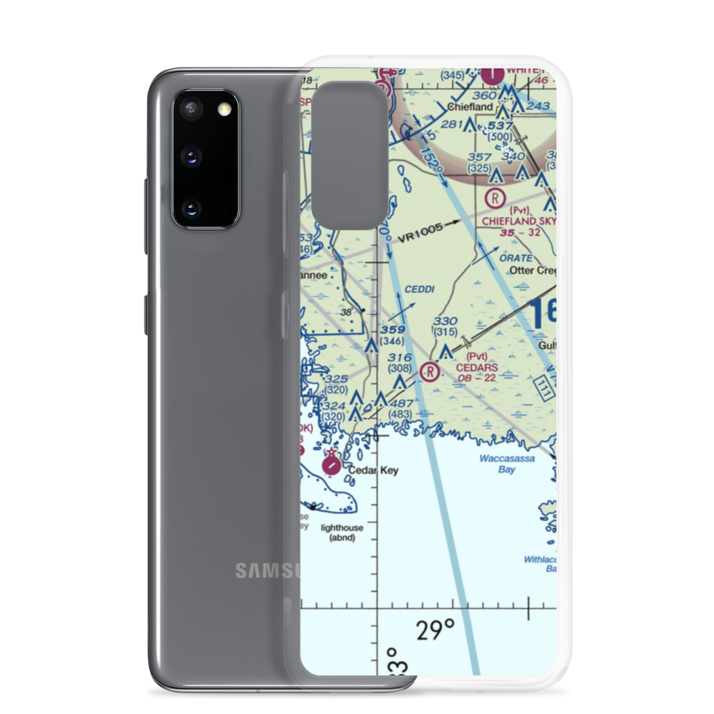 The Cedars Airfield (FA71) VFR Sectional Samsung Case Samsung Galaxy S20 model shown