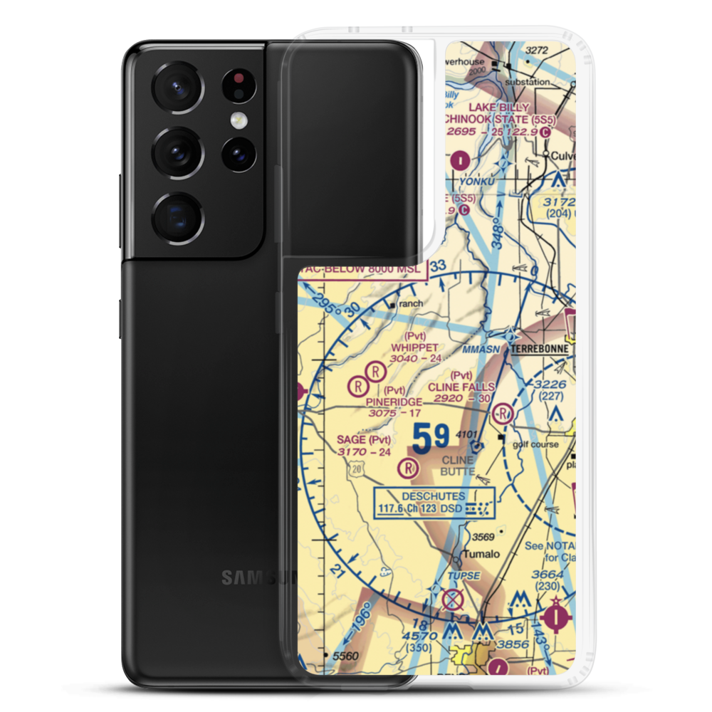 The Citadel Airport (61OR) VFR Sectional Samsung Case Samsung Galaxy S21 Ultra model shown