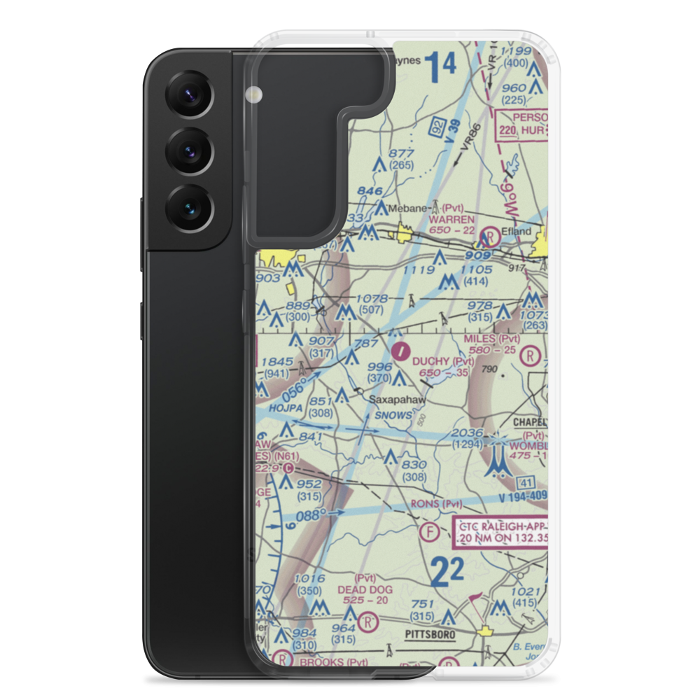 The Duchy Airport (5NC5) VFR Sectional Samsung Case Samsung Galaxy S22 Plus model shown