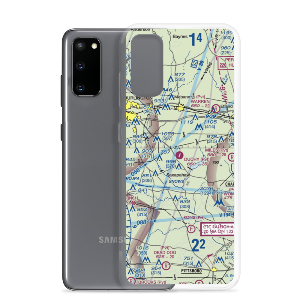 The Duchy Airport (5NC5) VFR Sectional Samsung Case Samsung Galaxy S20 model shown