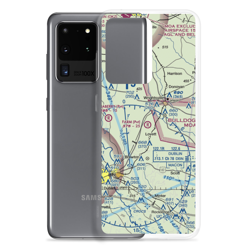 The Farm Airport (01GE) VFR Sectional Samsung Case Samsung Galaxy S20 Ultra model shown