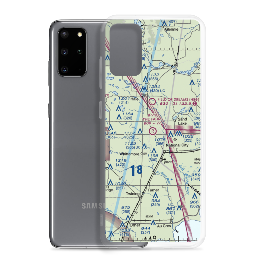 The Farm Airport (2MI6) VFR Sectional Samsung Case Samsung Galaxy S20 Plus model shown