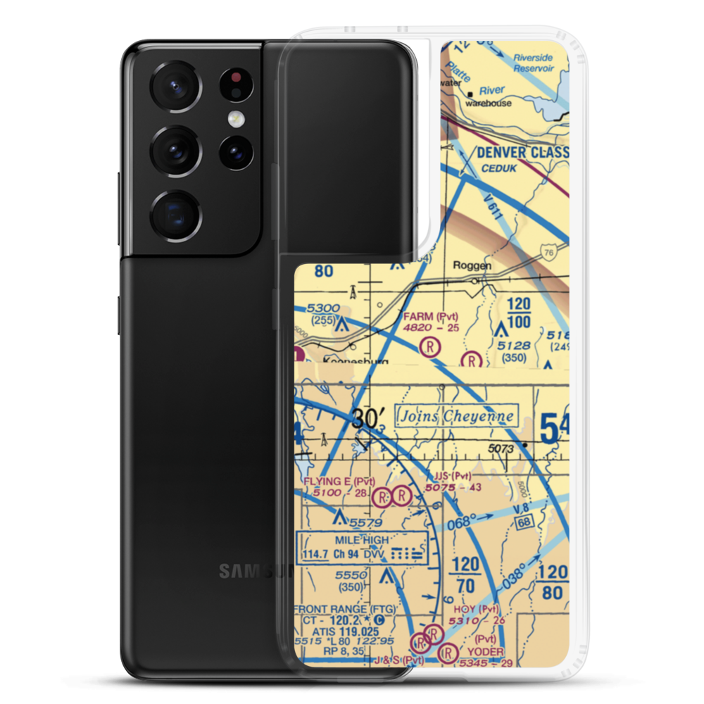 The Farm Airport (62CO) VFR Sectional Samsung Case Samsung Galaxy S21 Ultra model shown