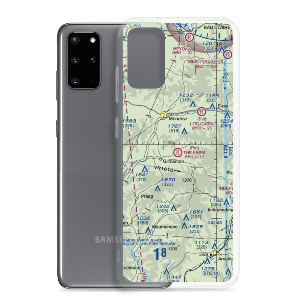 The Farm Airport (94WI) VFR Sectional Samsung Case Samsung Galaxy S20 Plus model shown
