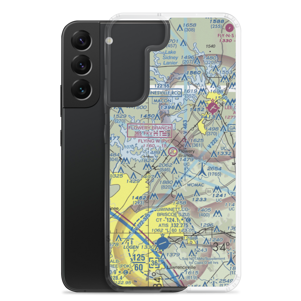 The Flying W Ranch Airport (GA01) VFR Sectional Samsung Case Samsung Galaxy S22 Plus model shown