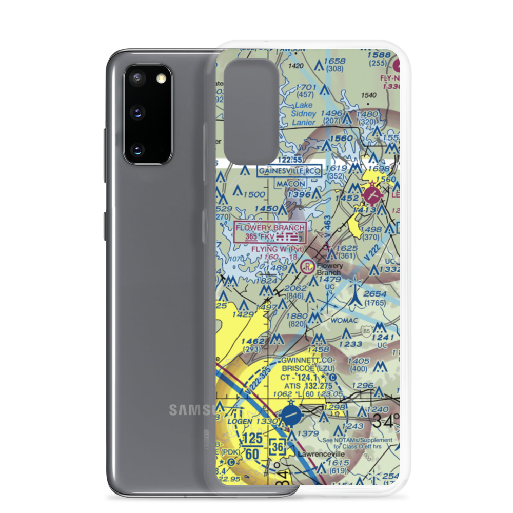 The Flying W Ranch Airport (GA01) VFR Sectional Samsung Case Samsung Galaxy S20 model shown