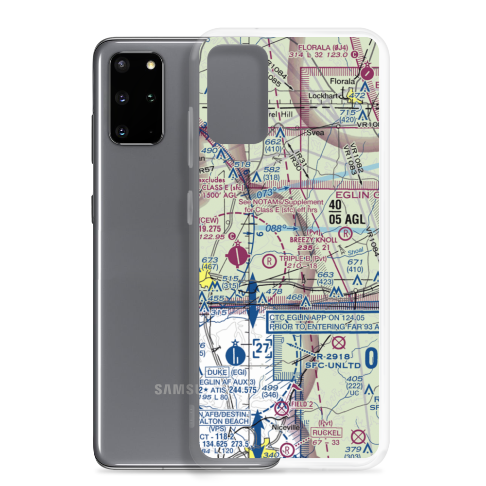 The Funny Farm Airport (FD03) VFR Sectional Samsung Case Samsung Galaxy S20 Plus model shown