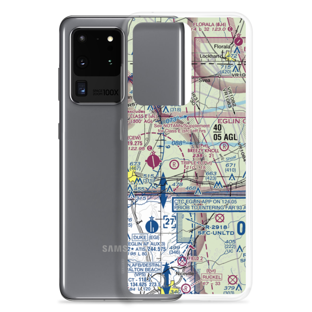 The Funny Farm Airport (FD03) VFR Sectional Samsung Case Samsung Galaxy S20 Ultra model shown