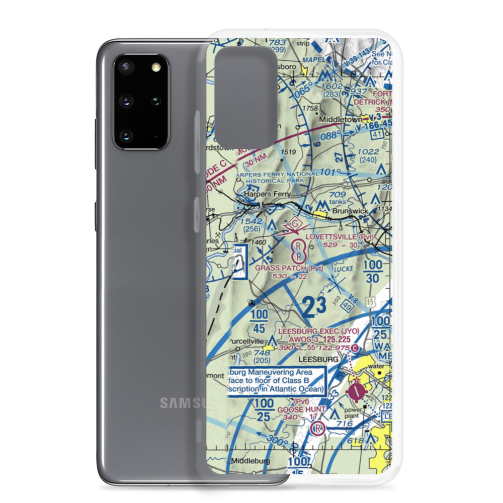 The Grass Patch Airport (VA62) VFR Sectional Samsung Case Samsung Galaxy S20 Plus model shown