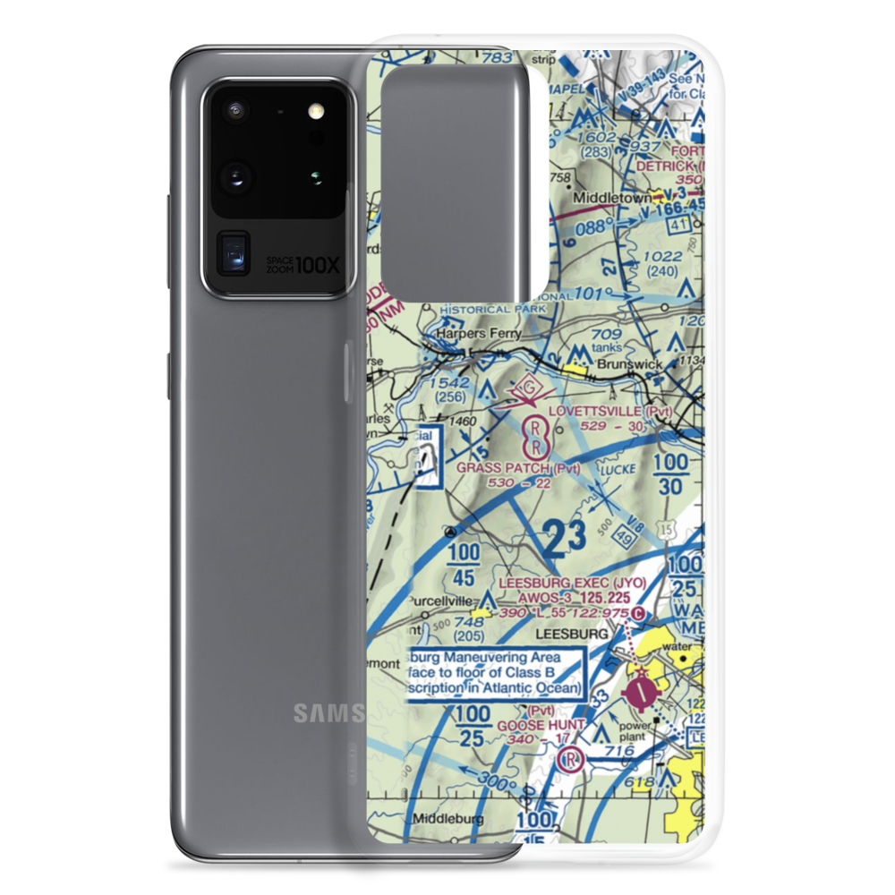 The Grass Patch Airport (VA62) VFR Sectional Samsung Case Samsung Galaxy S20 Ultra model shown