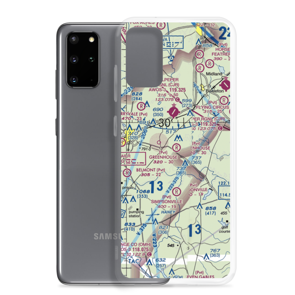 The Greenhouse Airport (02VA) VFR Sectional Samsung Case Samsung Galaxy S20 Plus model shown