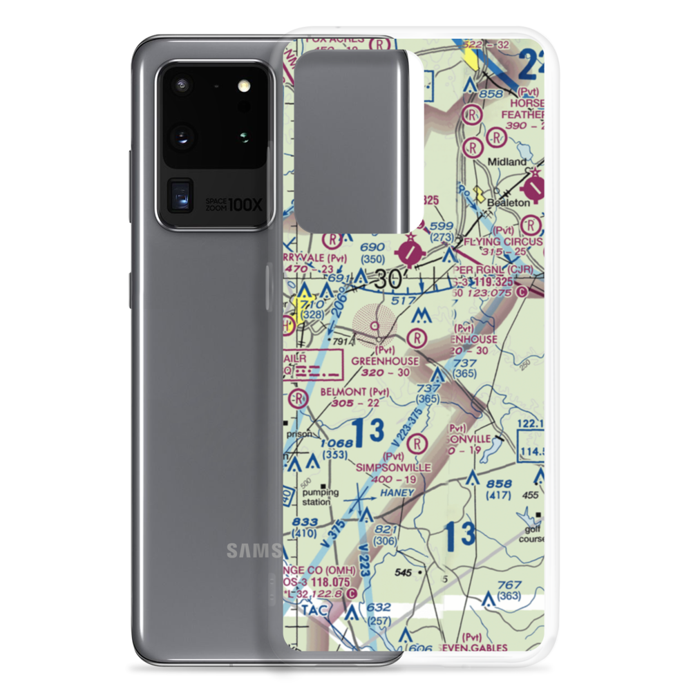 The Greenhouse Airport (02VA) VFR Sectional Samsung Case Samsung Galaxy S20 Ultra model shown