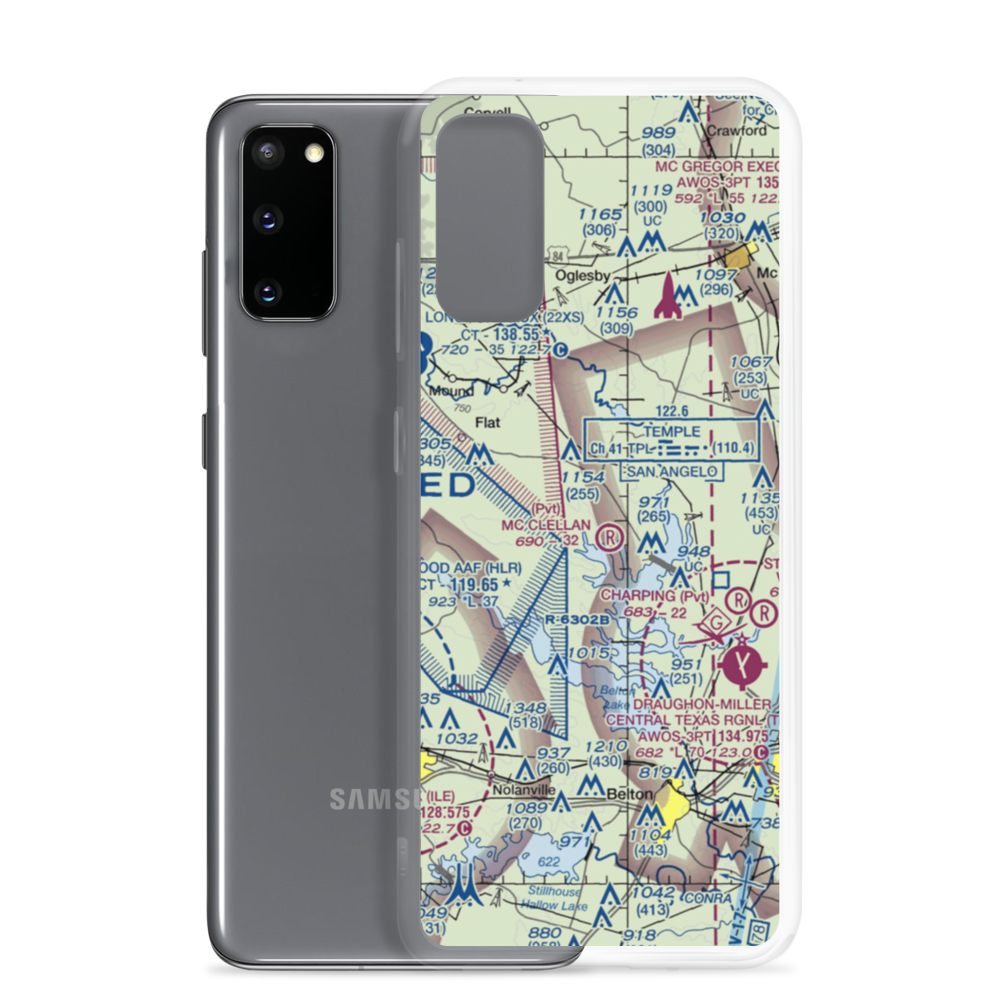 The Grove/Ranch Airport (23TX) VFR Sectional Samsung Case Samsung Galaxy S20 model shown