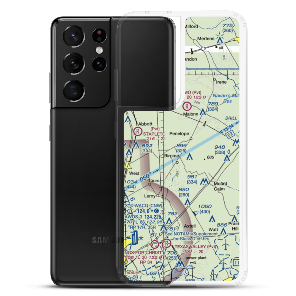 The Landing Airport (9XS1) VFR Sectional Samsung Case Samsung Galaxy S21 Ultra model shown