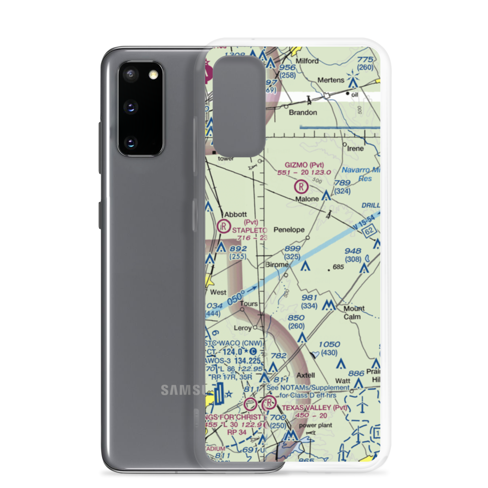The Landing Airport (9XS1) VFR Sectional Samsung Case Samsung Galaxy S20 model shown