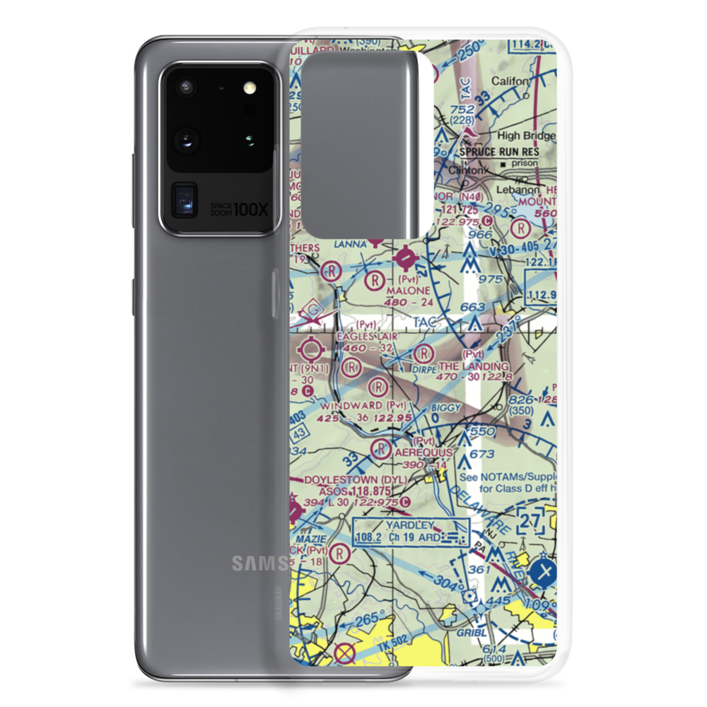 The Landing Airport (NJ50) VFR Sectional Samsung Case Samsung Galaxy S20 Ultra model shown