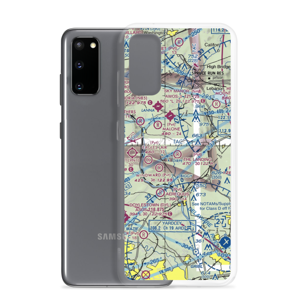 The Landing Airport (NJ50) VFR Sectional Samsung Case Samsung Galaxy S20 model shown