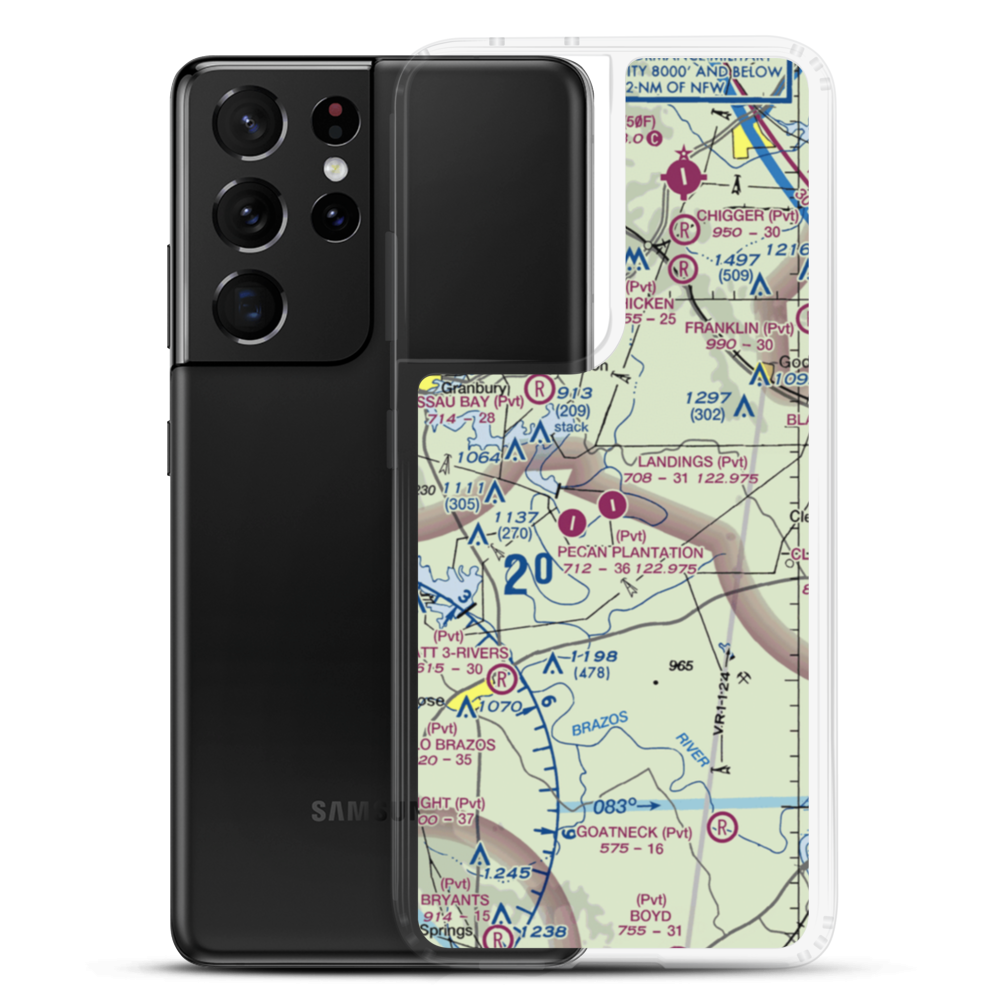 The Landings Airport (66TE) VFR Sectional Samsung Case Samsung Galaxy S21 Ultra model shown