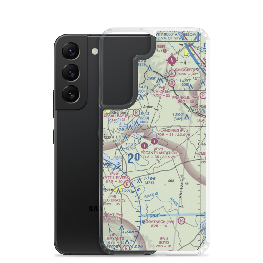 The Landings Airport (66TE) VFR Sectional Samsung Case Samsung Galaxy S22 model shown