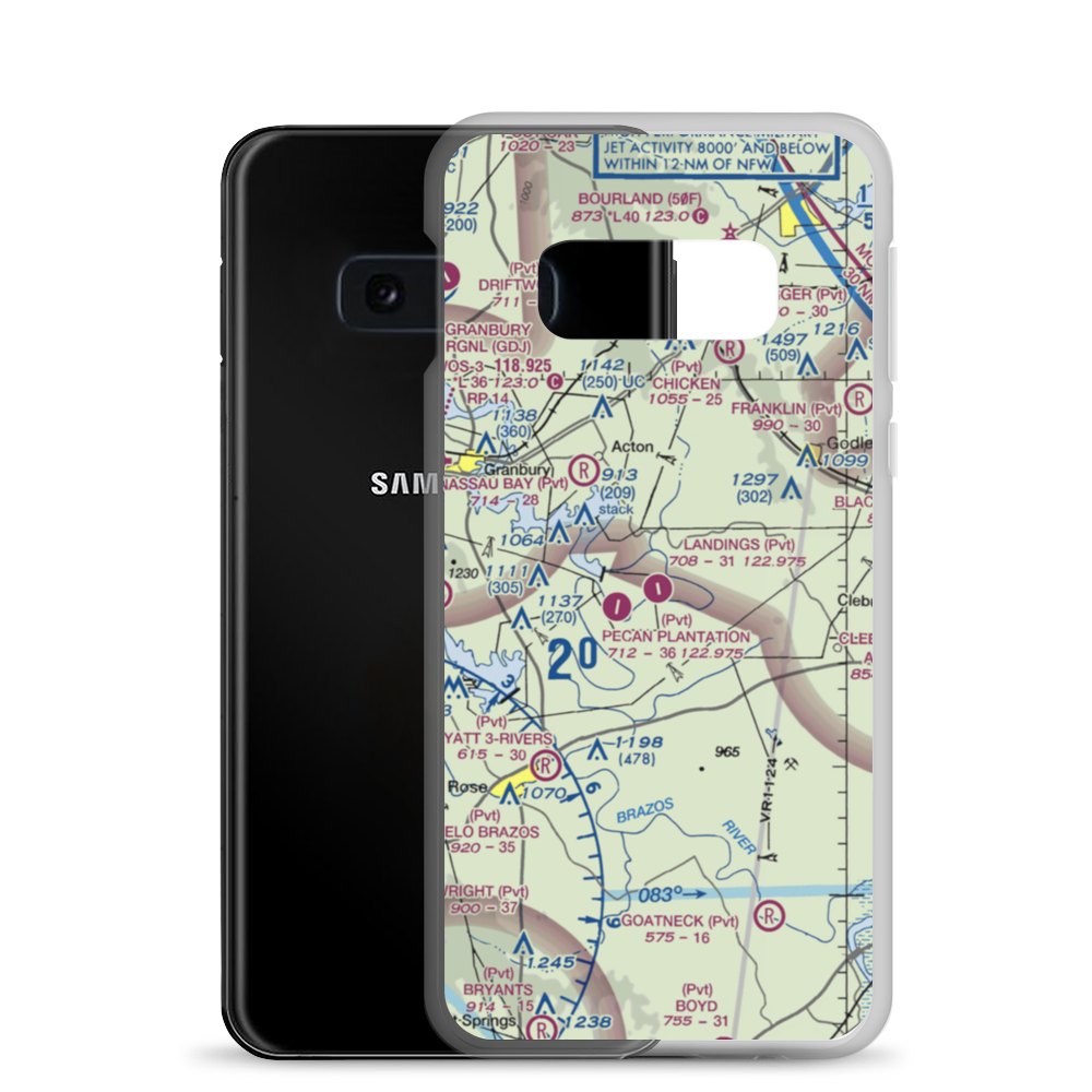 The Landings Airport (66TE) VFR Sectional Samsung Case Samsung Galaxy S10e model shown