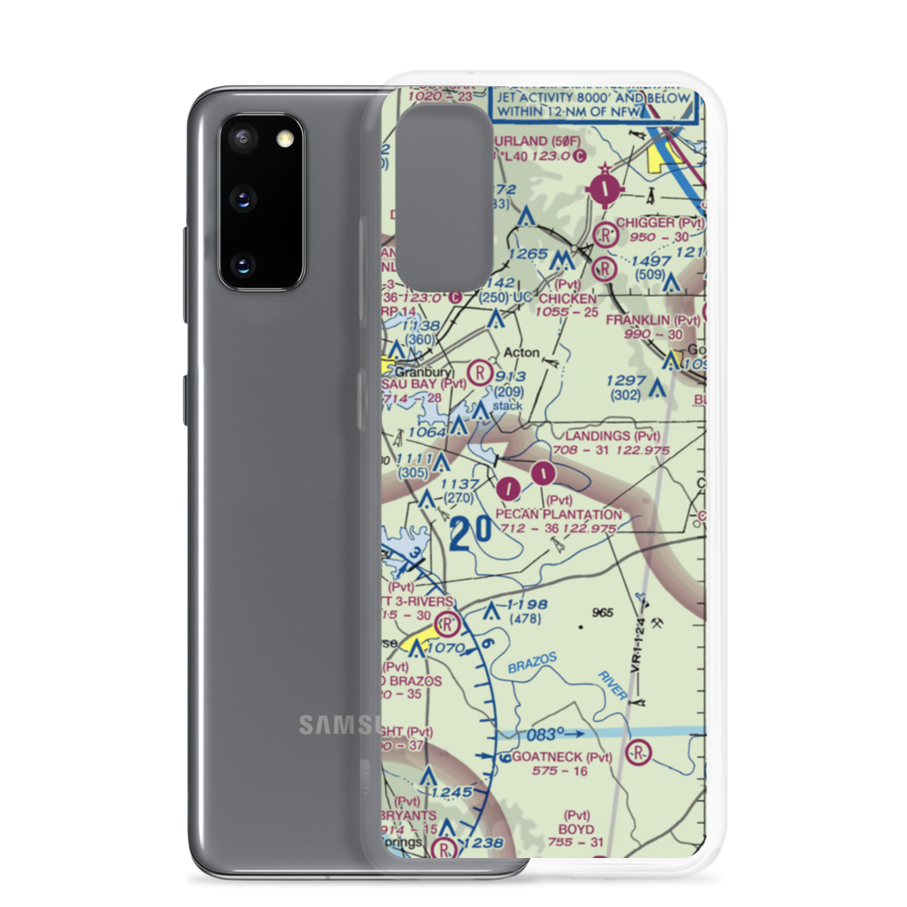 The Landings Airport (66TE) VFR Sectional Samsung Case Samsung Galaxy S20 model shown