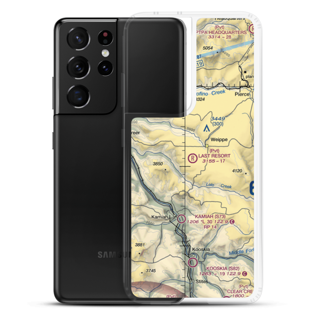 The Last Resort Airport (3ID2) VFR Sectional Samsung Case Samsung Galaxy S21 Ultra model shown