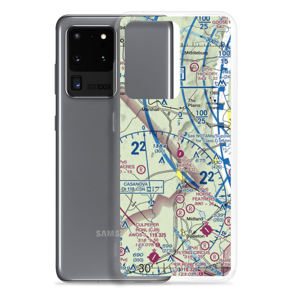 The Meadows Airport (3VA1) VFR Sectional Samsung Case Samsung Galaxy S20 Ultra model shown
