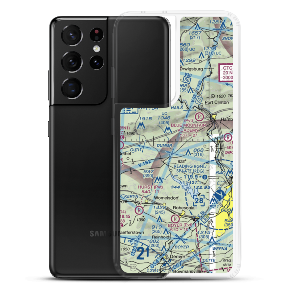 The Old Commonwealth Aerodrome (2PA6) VFR Sectional Samsung Case Samsung Galaxy S21 Ultra model shown