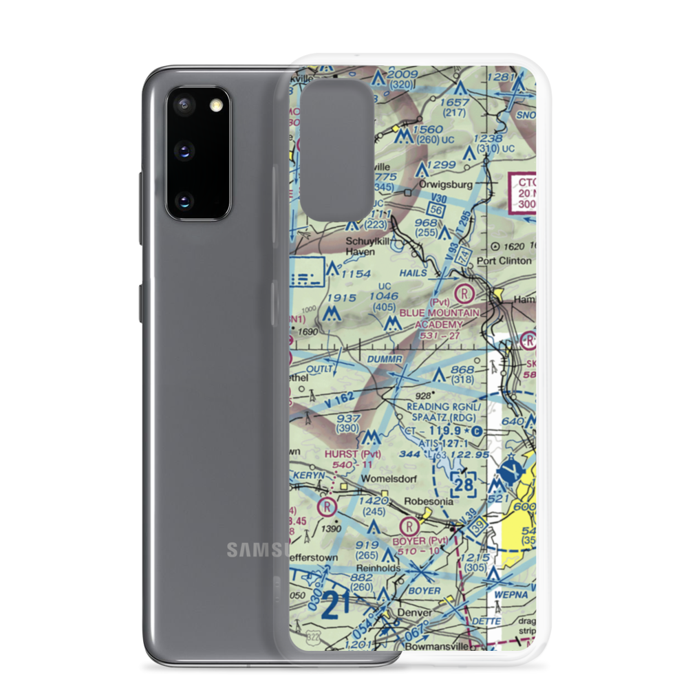 The Old Commonwealth Aerodrome (2PA6) VFR Sectional Samsung Case Samsung Galaxy S20 model shown