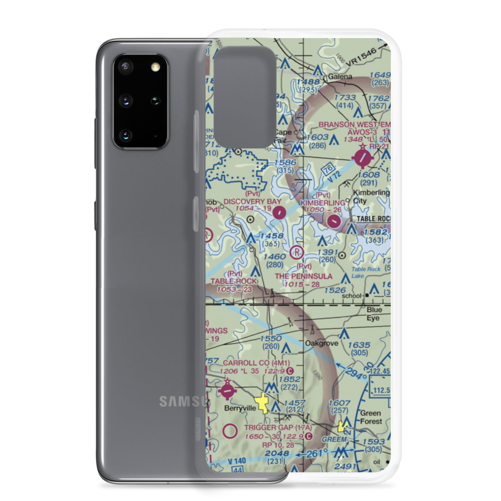 The Peninsula Airport (21MU) VFR Sectional Samsung Case Samsung Galaxy S20 Plus model shown