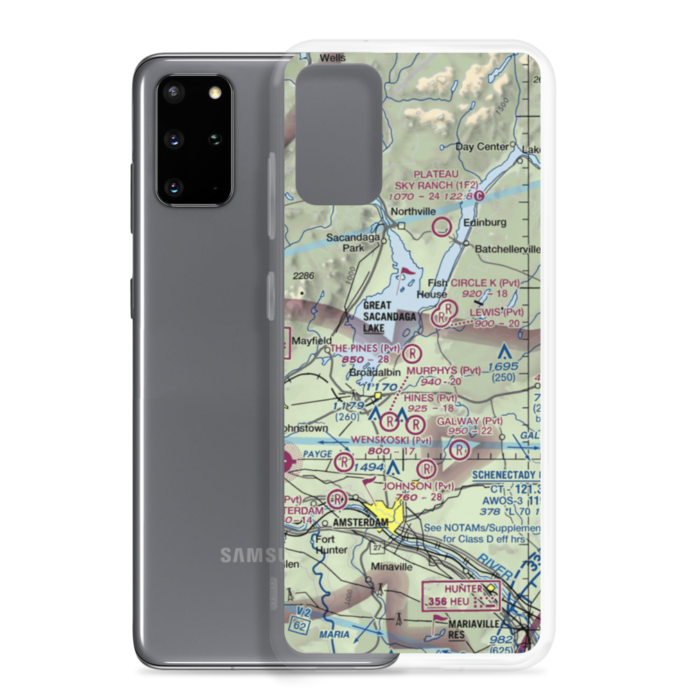 The Pines Airport (NY64) VFR Sectional Samsung Case Samsung Galaxy S20 Plus model shown