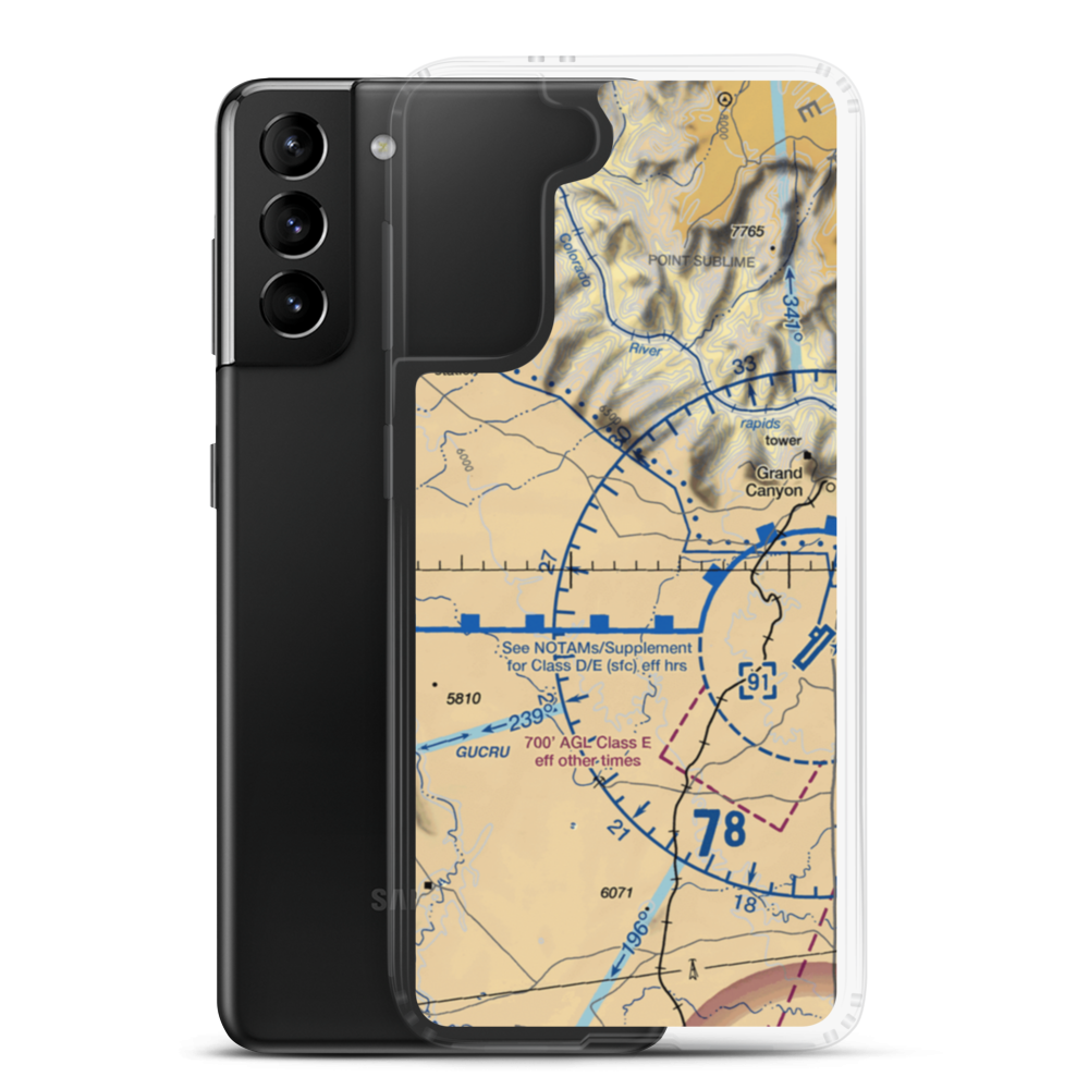 The Ranch Airport (US-0019) VFR Sectional Samsung Case Samsung Galaxy S21 Plus model shown