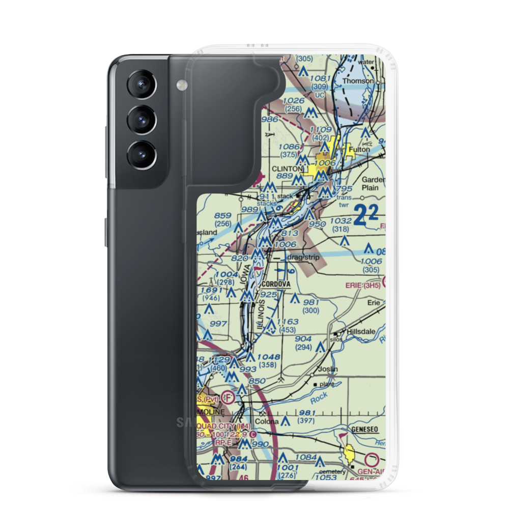 The Sandbox Airport (32LL) VFR Sectional Samsung Case Samsung Galaxy S21 model shown