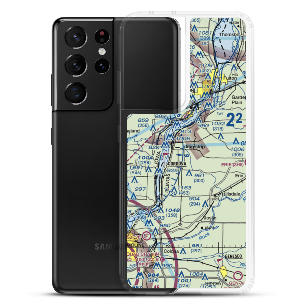 The Sandbox Airport (32LL) VFR Sectional Samsung Case Samsung Galaxy S21 Ultra model shown