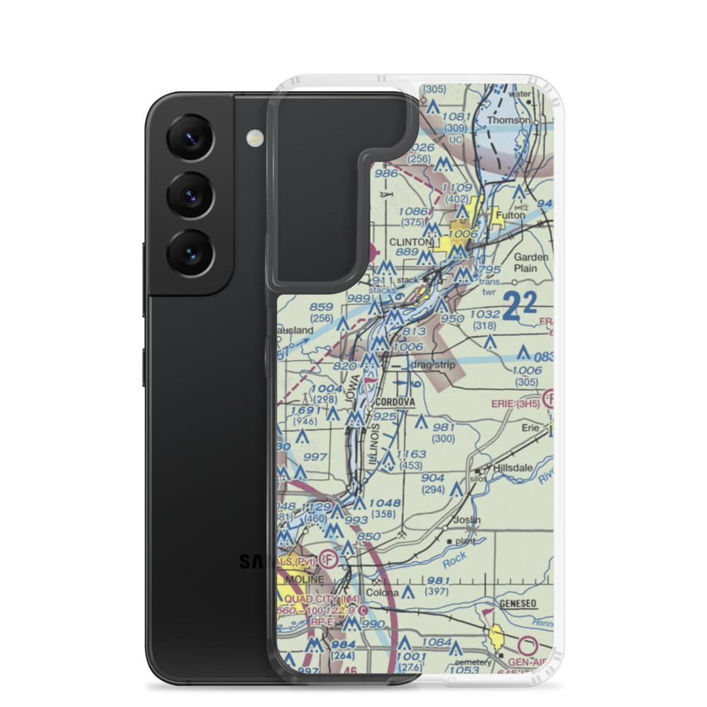 The Sandbox Airport (32LL) VFR Sectional Samsung Case Samsung Galaxy S22 model shown