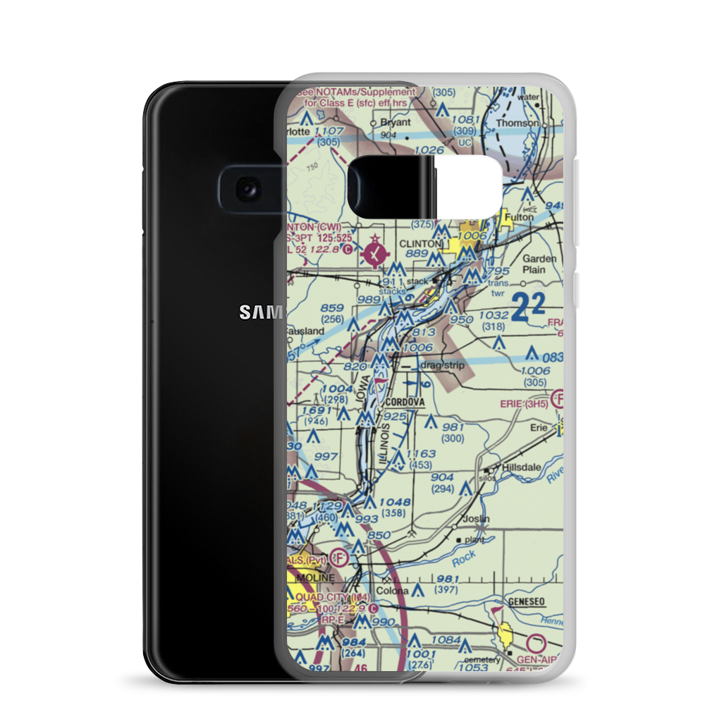 The Sandbox Airport (32LL) VFR Sectional Samsung Case Samsung Galaxy S10e model shown
