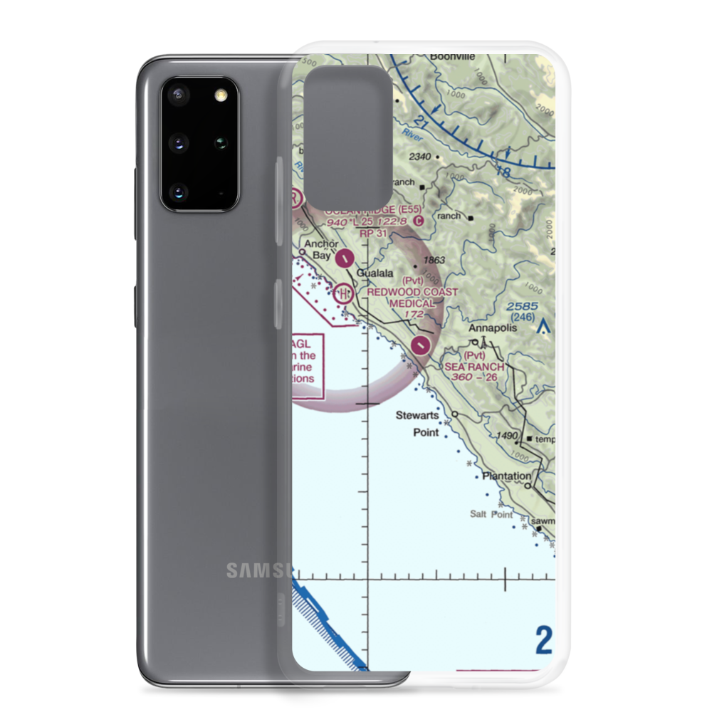 The Sea Ranch Airport (CA51) VFR Sectional Samsung Case Samsung Galaxy S20 Plus model shown